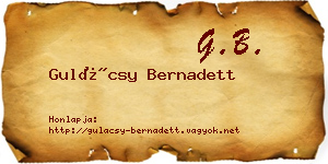 Gulácsy Bernadett névjegykártya